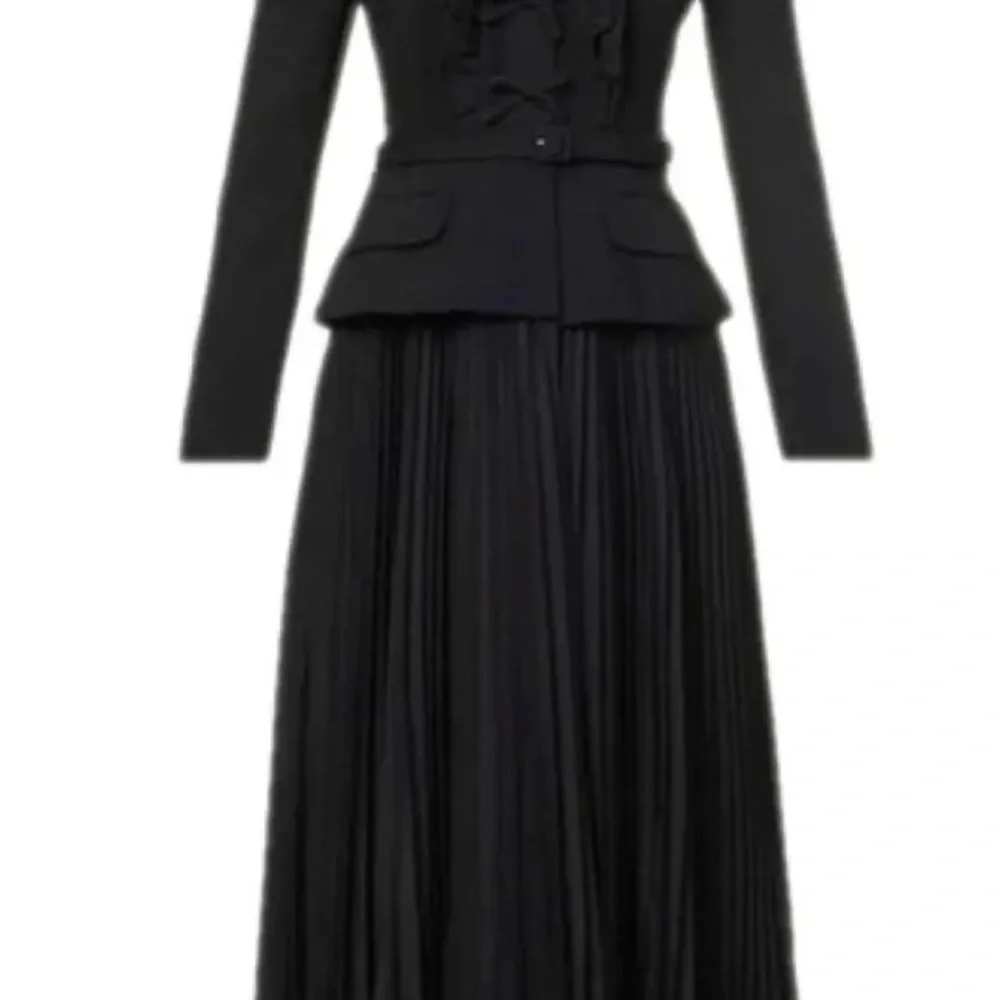 Self-Portrait Blazer Pleated Skirt Dress - Picture 4 of 8